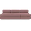 Image de Canapé 4 places - 2 modules convertibles : Canapé 3 places + Fauteuil - Velours côtelé XL Rose