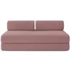 Image de Canapé 3 places convertible et modulable - Velours côtelé XL Rose