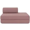 Image de Canapé 2 places convertible et modulable - Velours côtelé XL Rose