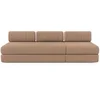 Image de Canapé 4 places - 2 modules convertibles : Canapé 3 places + Fauteuil - Velours côtelé XL Marron