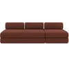 Image de Canapé 4 places - 2 modules convertibles : Canapé 3 places + Fauteuil - Velours côtelé XL Terracotta