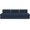Image de Canapé 4 places - 2 modules convertibles : Canapé 3 places + Fauteuil - Velours côtelé XL Bleu