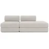Image de Canapé 3 places - 2 modules convertibles : Canapé 2 places + Fauteuil - Velours côtelé XL Blanc