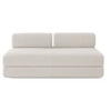 Image de Canapé 3 places convertible et modulable - Velours côtelé XL Blanc