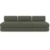 Image de Canapé 4 places - 2 modules convertibles : Canapé 3 places + Fauteuil - Velours côtelé XL Vert