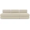 Image de Canapé 4 places - 2 modules convertibles : Canapé 3 places + Fauteuil - Velours côtelé XL Beige