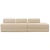 Image de Canapé 5 places - 2 modules convertibles : Canapé 3 places + Canapé 2 places - Velours côtelé XL Beige