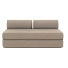 Image de Canapé 3 places convertible et modulable - Tissu lisse Taupe