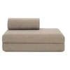 Image de Canapé 2 places convertible et modulable - Tissu lisse Taupe