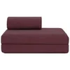 Image de Canapé 2 places convertible et modulable - Tissu lisse Rouge