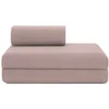 Image de Canapé 2 places convertible et modulable - Tissu lisse Rose