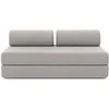 Image de Canapé 3 places convertible et modulable - Tissu lisse Gris clair