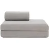 Image de Canapé 2 places convertible et modulable - Tissu lisse Gris clair