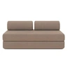 Image de Canapé 3 places convertible et modulable - Tissu lisse Marron