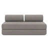 Image de Canapé 3 places convertible et modulable - Tissu lisse Gris