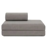 Image de Canapé 2 places convertible et modulable - Tissu lisse Gris