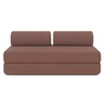 Image de Canapé 3 places convertible et modulable - Tissu lisse Terracotta