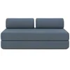 Image de Canapé 3 places convertible et modulable - Tissu lisse Bleu