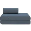 Image de Canapé 2 places convertible et modulable - Tissu lisse Bleu