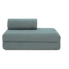 Image de Canapé 2 places convertible et modulable - Tissu lisse Vert