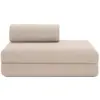 Image de Canapé 2 places convertible et modulable - Tissu lisse Beige
