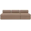 Image de Canapé 4 places - 2 modules convertibles : Canapé 3 places + Fauteuil - Velours côtelé Taupe