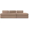 Image de Canapé 5 places - 2 modules convertibles : Canapé 3 places + Canapé 2 places - Velours côtelé Taupe
