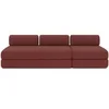 Image de Canapé 4 places - 2 modules convertibles : Canapé 3 places + Fauteuil - Velours côtelé Rouge