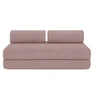 Image de Canapé 3 places convertible et modulable - Velours côtelé Rose pâle