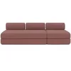 Image de Canapé 4 places - 2 modules convertibles : Canapé 3 places + Fauteuil - Velours côtelé Rose