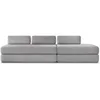 Image de Canapé 5 places - 2 modules convertibles : Canapé 3 places + Canapé 2 places - Velours côtelé Gris clair