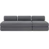 Image de Canapé 4 places - 2 modules convertibles : Canapé 3 places + Fauteuil - Velours côtelé Gris