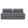 Image de Canapé 3 places convertible et modulable - Velours côtelé Gris