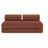 Image de Canapé 3 places convertible et modulable - Velours côtelé Terracotta