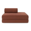 Image de Canapé 2 places convertible et modulable - Velours côtelé Terracotta