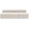 Image de Canapé 4 places - 2 modules convertibles : Canapé 3 places + Fauteuil - Velours côtelé Blanc