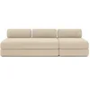 Image de Canapé 4 places - 2 modules convertibles : Canapé 3 places + Fauteuil - Velours côtelé Beige