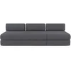 Image de Canapé 4 places - 2 modules convertibles : Canapé 3 places + Fauteuil - Velours côtelé XL Gris