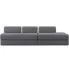 Image de Canapé 5 places - 2 modules convertibles : Canapé 3 places + Canapé 2 places - Velours côtelé XL Gris