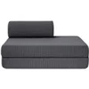 Image de Canapé 2 places convertible et modulable - Velours côtelé XL Gris