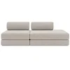 Image de Canapé 3 places - 2 modules convertibles : Canapé 2 places + Fauteuil - Tissu extérieur Gris