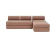 Image de Canapé 6 places - 3 modules convertibles : Canapé 3 places + Fauteuil + Pouf - Tissu tweed Rouge
