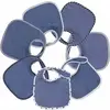 Image de Bavoir Trois Kilos Sept (x7) Bleu 18x21 cm 808 5393