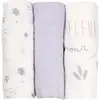 Image de Lange bébé Trois Kilos Sept Lavandoux (x3) Blanc 70x70 cm 813 5041