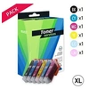 Image de Compatible Epson 24XL Pack 6 cartouches Noir/couleurs Elephant (T2438)