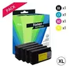Image de Compatible HP 932XL/933XL Pack 4 Cartouches Noir et couleurs (C2P42AE)