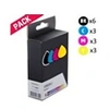 Image de Compatibles Brother LC123VALBP Pack 15 cartouches Noires et couleurs