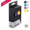 Image de Cartouche compatible - Pack 4 Cartouches Noire et Couleurss Génériques à Brother LC3219XLVAL (Livres)