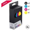 Image de Compatibles Brother LC1280XLVALBP Pack 5 Cartouchess Noire et Couleurs (série Neptune)