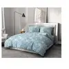 Image de Parure de couette Tempete Florale - 3 Pcs - 240 x 260 - 100% Coton 57 Fils - Bleu